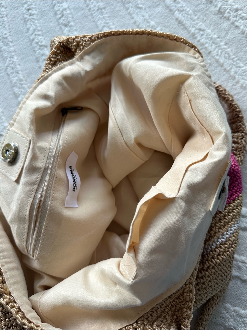 Sonoma | Crochet Striped Bucket Bag - Picture 6 of 8